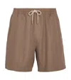 Nn07 Gregor 1454 Relaxed Fit Linen Shorts In Brown