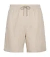 Nn07 Linen Drawstring Gregor Shorts In White