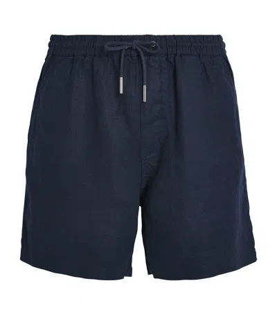 Nn07 Linen Gregor Shorts In Black