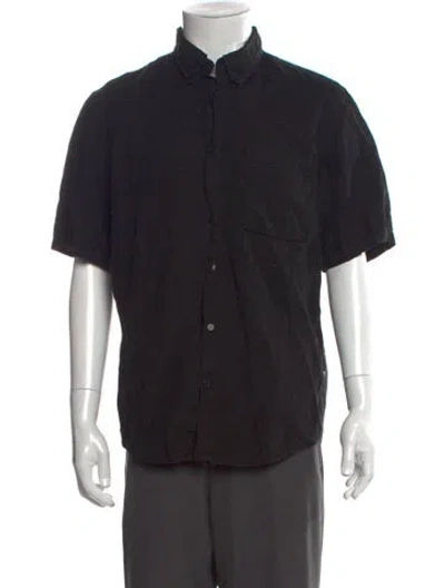 Pre-owned Nn07 Linen Short Sleeve Shirt In Black