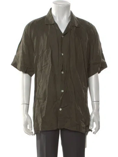 Pre-owned Nn07 Linen Short Sleeve Shirt In Green