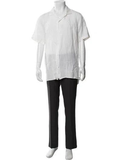 Pre-owned Nn07 Linen Short Sleeve Shirt In Neutrals