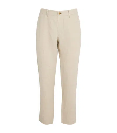 Nn07 Linen Theo Trousers In Neutrals