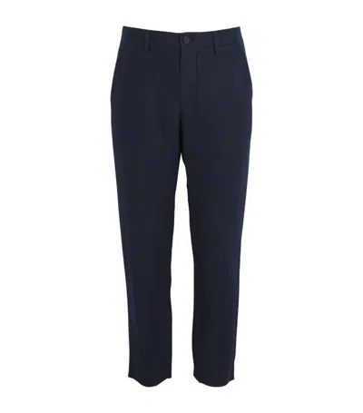 Nn07 Linen Theo Trousers In Navy