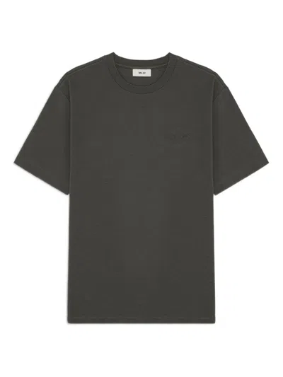 Nn07 Logo-embroidered T-shirt In Gray