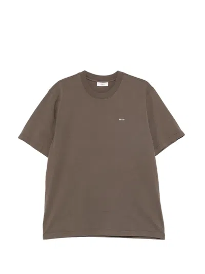 Nn07 Logo-print T-shirt In Brown