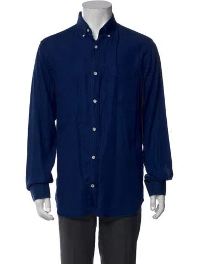Pre-owned Nn07 Long Sleeve Denim Shirt In Blue