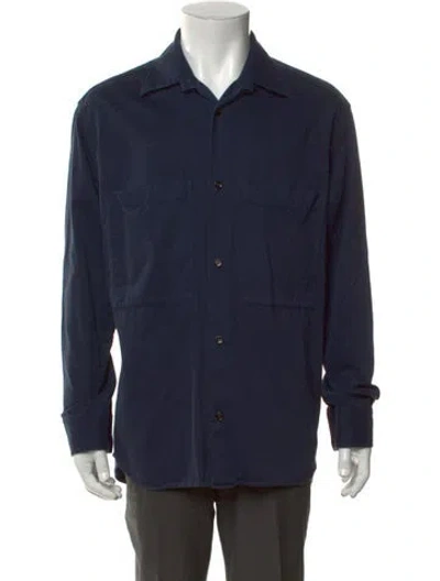 Pre-owned Nn07 Long Sleeve Dress Shirt In Blue