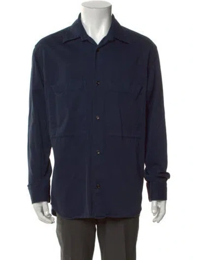 Pre-owned Nn07 Long Sleeve Dress Shirt In Blue