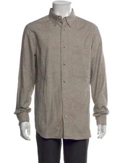 Pre-owned Nn07 Long Sleeve Dress Shirt In Gray