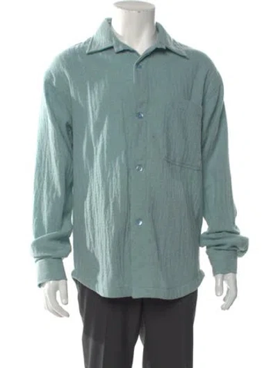 Pre-owned Nn07 Long Sleeve Dress Shirt In Green