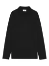 Nn07 Long-sleeve Polo-collar T-shirt In Black