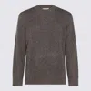 Nn07 Soft Textured Crewneck Sweater With Ribbed Cuffs In Gray