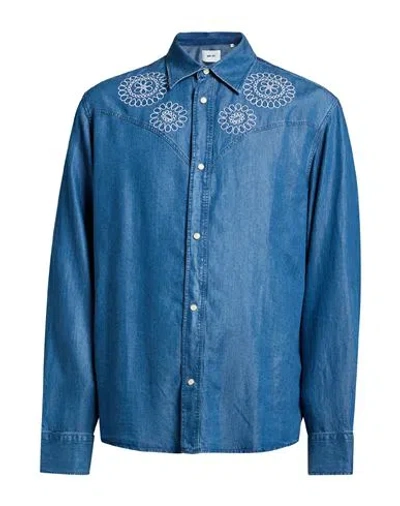 Nn07 Nn.07 Man Denim Shirt Blue Size L Lyocell