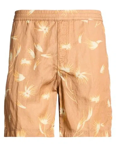 Nn07 Man Shorts & Bermuda Shorts Camel Size Xl Lyocell, Linen In Sand