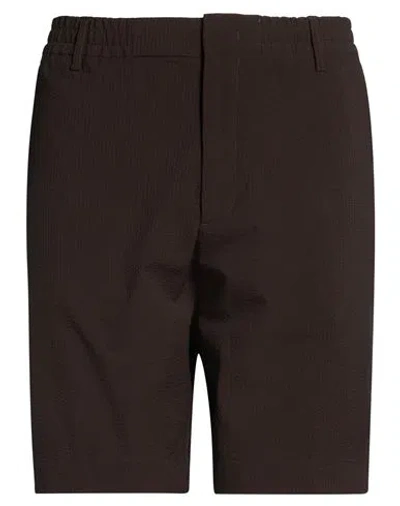 Nn07 Man Shorts & Bermuda Shorts Dark Brown Size 30 Elastomultiester
