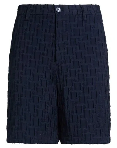 Nn07 Man Shorts & Bermuda Shorts Midnight Blue Size 32 Ecovero Viscose, Polyamide