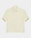 Nn07 Freddy Shirt Tailored Collar Short Sleeves Texture In Ivory