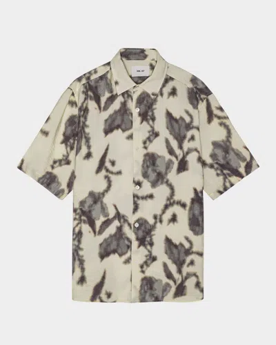 Nn07 Men's Freddy Floral Short-sleeve Shirt