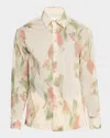 Nn07 Floral-print Shirt In Creme Print