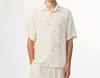 Nn07 Freddy Shirt Tailored Collar Short Sleeves Texture In White