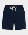 Nn07 Gregor Drawstring Linen Shorts 6.25 Navy Blue In Navy Blue