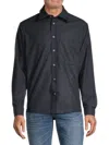 Nn07 Arne 5082 Solid Button-down Shirt In Navy
