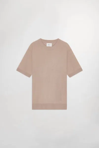 Nn07 Men's Harold Short Sleeve Tee In White Pepper In Brown