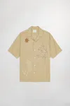 Nn07 Men's Julio Short Sleeve Shirt In White Pepper In Neutral