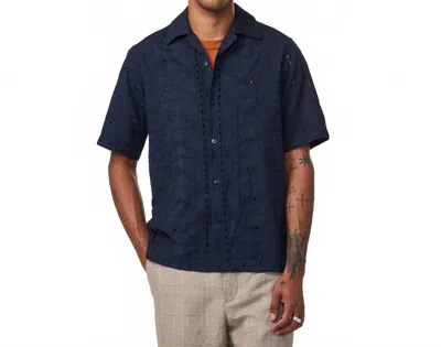 Nn07 Men's Julio Short Sleeveshirt In Navy Blue