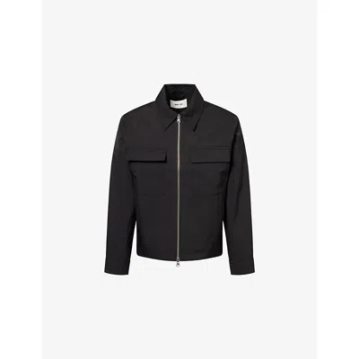 Nn07 Mens Black Alban Zip-up Showerproof Jacket