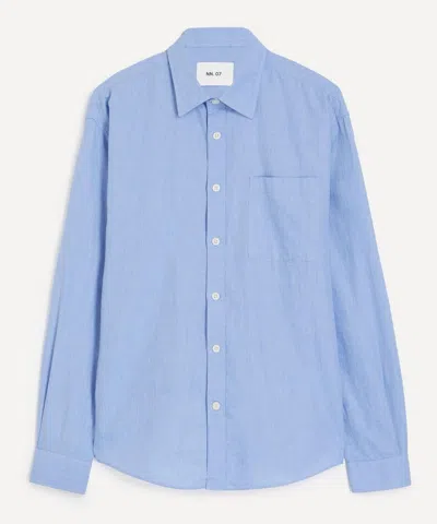 Nn07 Mens Deon Shirt In Blue Quartz