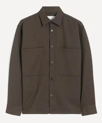 Nn07 Mens Freddy Hybrid Wool Shirt In Green