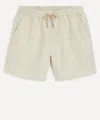 Nn07 Mens Gregor Casual Drawstring Linen Shorts In White