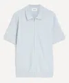 Nn07 Mens Gustav Horizontal Cotton Polo In Blue