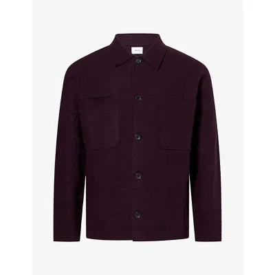 Nn07 Mens Jonas Wool Shirt Jacket Winetasting