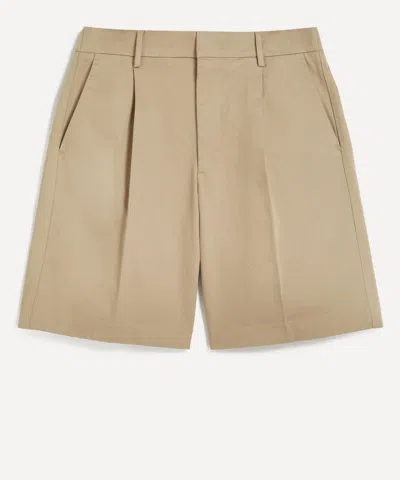 Nn07 Mens Kay Pleated Shorts In Neutral