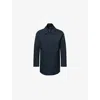 Nn07 Mens Navy Blue Blake Layered Woven Trench Coat In Blue