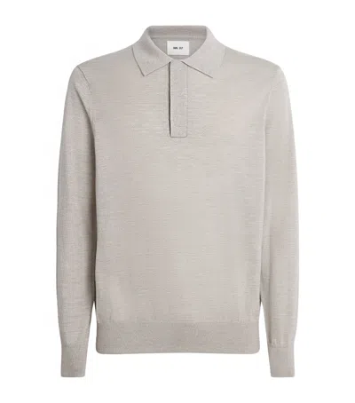 Nn07 Nn.07 Merino Wool Emerson Polo Sweater In Gold