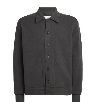 Nn07 Nn.07 Merino Wool Reed Overshirt In Gray