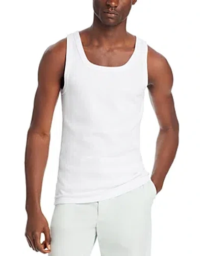 Nn07 Mick Cotton Blend Tank In White