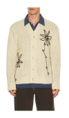 Nn07 Mika 6620 Flower Embroidered Recycled Polyester Blend Cardigan In Neutral