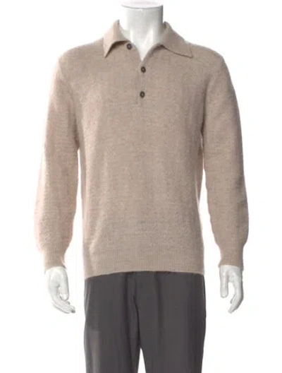 Pre-owned Nn07 Mock Neck Long Sleeve Polo Sweater In Neutral