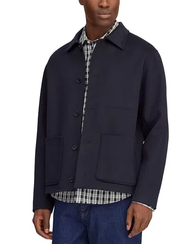 Nn07 Morgan 8447 Double Faced Wool Blend Jacket In Blue