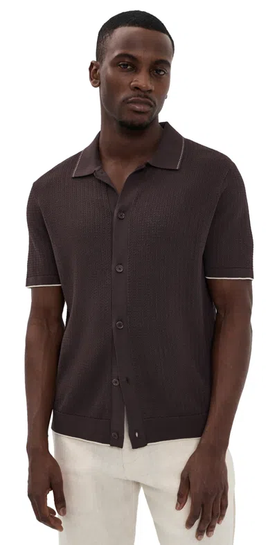 Nn07 Nalo Sweater Polo Deep Truffle In Brown