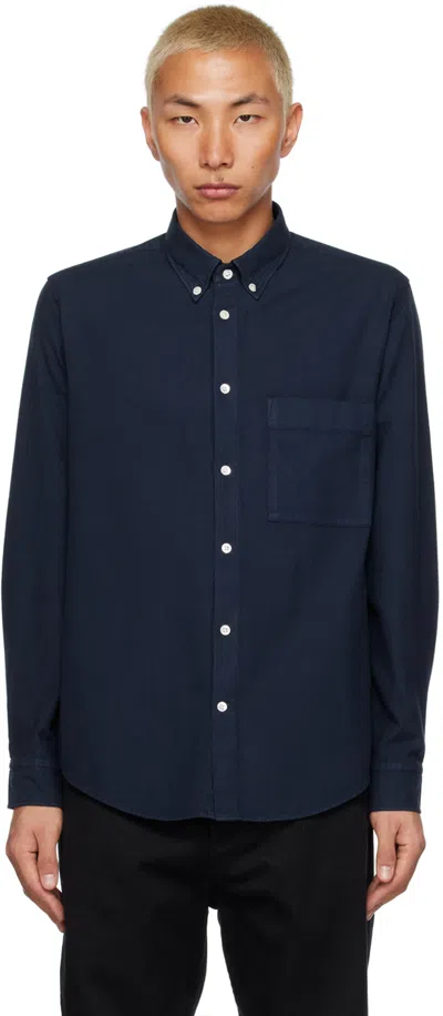 Nn07 Navy Arne 5725 Shirt In Navy Blue