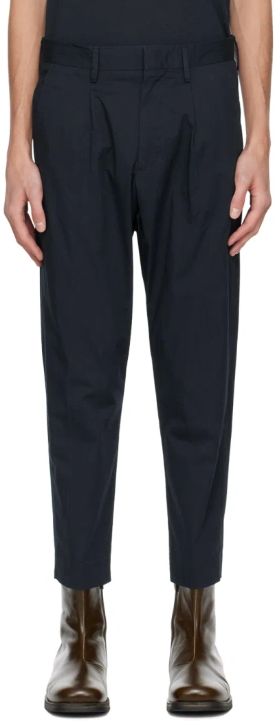 Nn07 Men's Mikkel 1724 Cotton Trousers In Navy