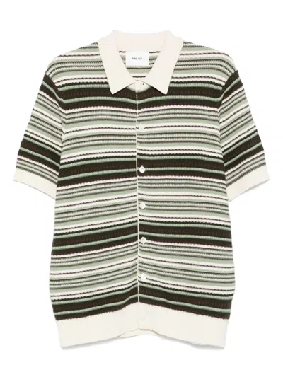 Nn07 Organic Cotton Nolan Shirt In Gray