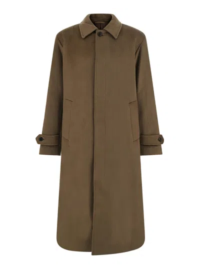 Nn07 Nn.07 Notched Lapel Leather Front Closure Jacket In Green