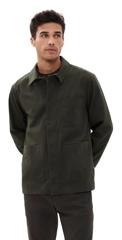 Nn07 Olav Overshirt Dark Army In Green